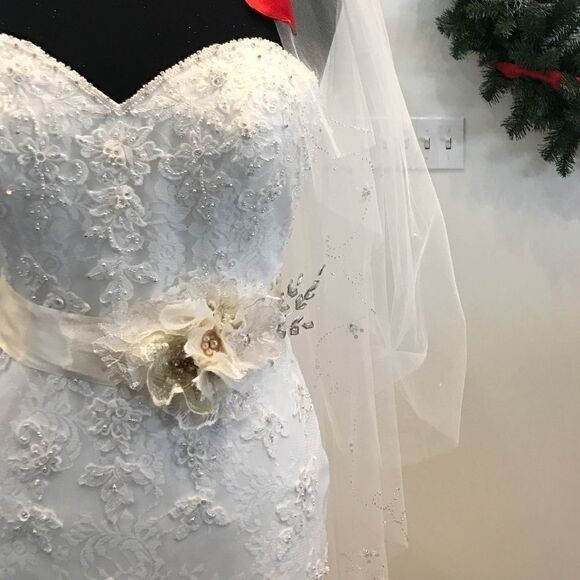 Lace Wedding Sash   - Picture 1 of 5